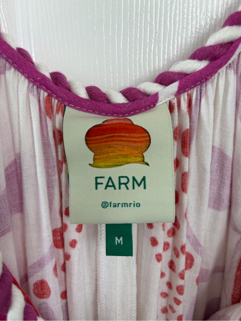 Farm Rio Maia Pink Floral Linen Jumpsuit Size M - Picture 3 of 6
